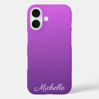 Coques iPhone 16 Ombre violet personnalisé