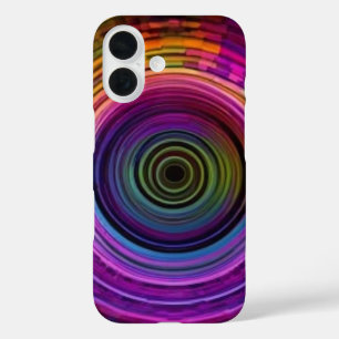 Coques iPhone 16 Ondes arc-en-ciel