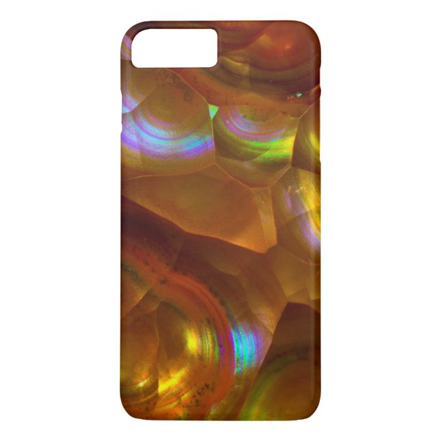 Coques Case-Mate iPhone Opale de feu orange iridescente (Dos)