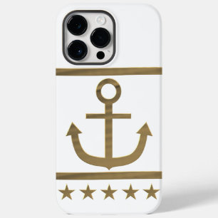 Coque Pour Pour iPhone 14 Pro Max or ancre symbole de bonheur