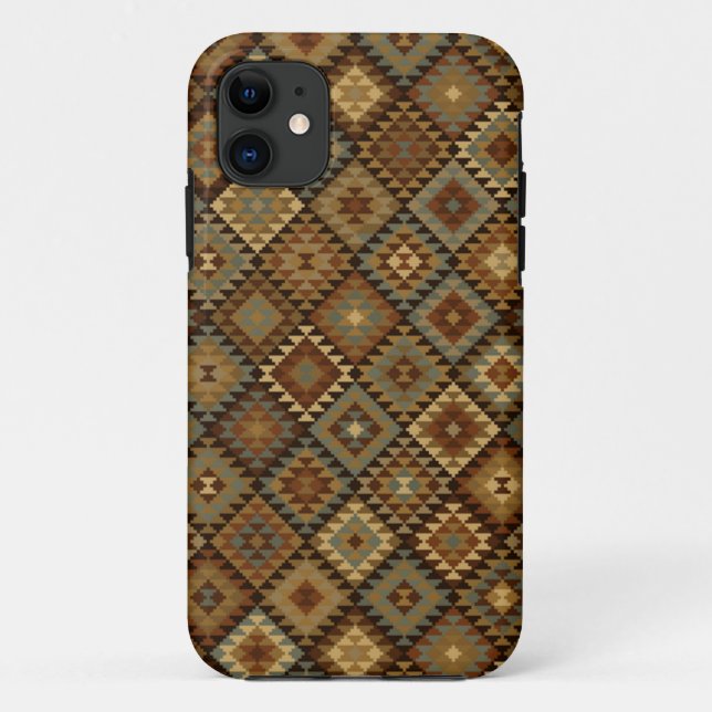 Coques Case-Mate iPhone Or aztèque et motif inspiré par bronze (Dos)