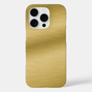Coques iPhone 16 Pro Or brossé élégant