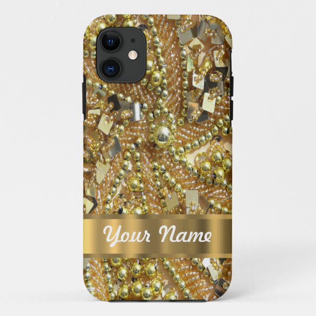 Coques Case-Mate iPhone Or élégant bling (Dos)