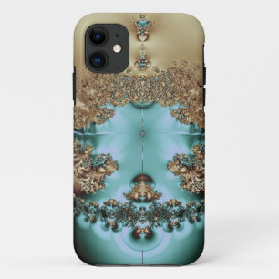 Etui iPhone Case-Mate Or et Aqua royaux élégants