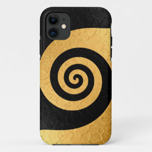 Coque Case-Mate Pour iPhone Or et noir Motif en acier métallique 2