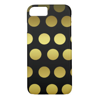 Coques Pour iPhone Or et point de polka noir