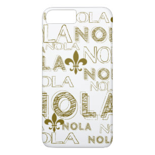 Coque iPhone 8 Plus/7 Plus Or Fleur-De-lis de NOLA NOLA NOLA
