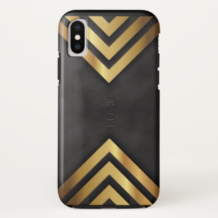 Case-Mate iPhone Case Or géométrique moderne et arrière - plan noir