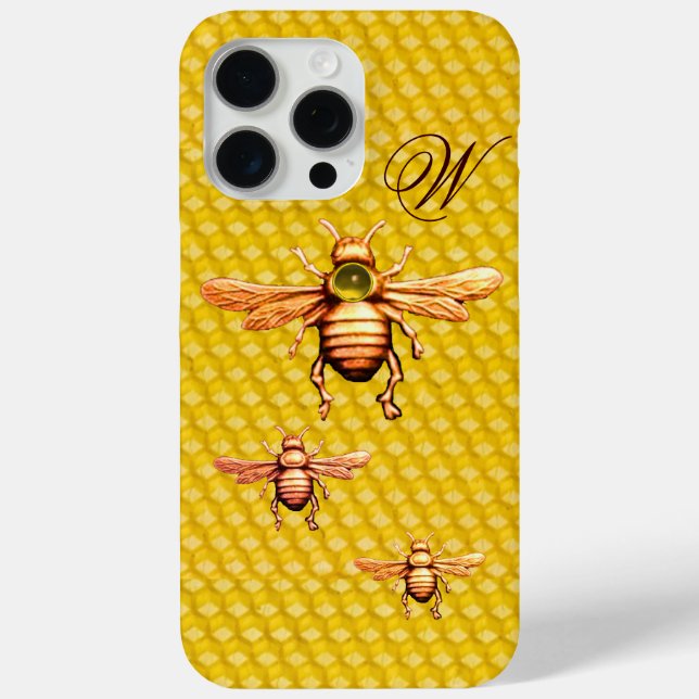 COQUES Case-Mate iPhone OR HONEY BEES MONOGRAM (Verso)