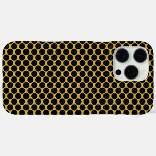 Coques iPhone 16 Pro Max Or métallique avec style point noir