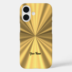 Coques iPhone 16 Or métallique Faux