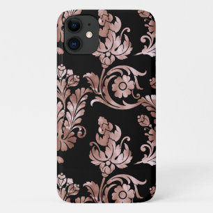 Case-Mate iPhone Case or rose, damas, motif, vintage, victorien, custo
