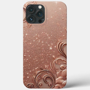 Case-Mate iPhone Case Or rose moderne élégant avec courbe florale6