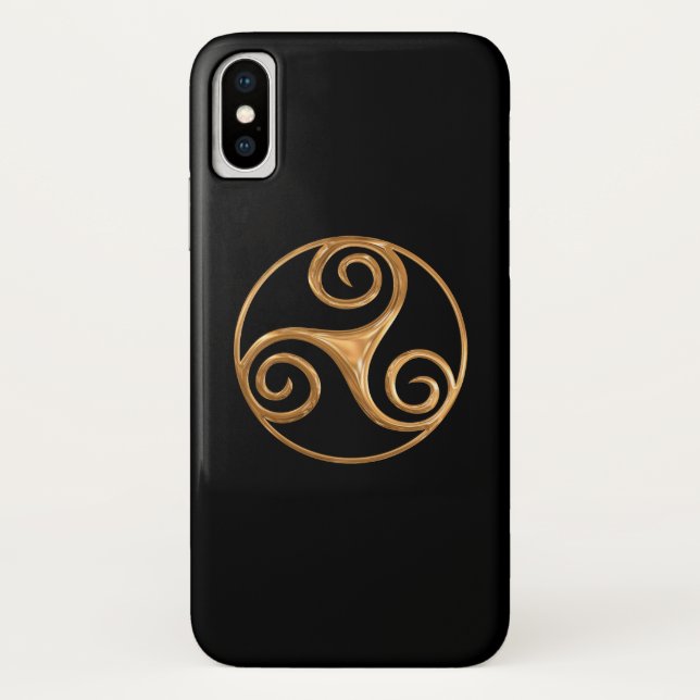 Coques Case-Mate iPhone Or Triskelion (Dos)