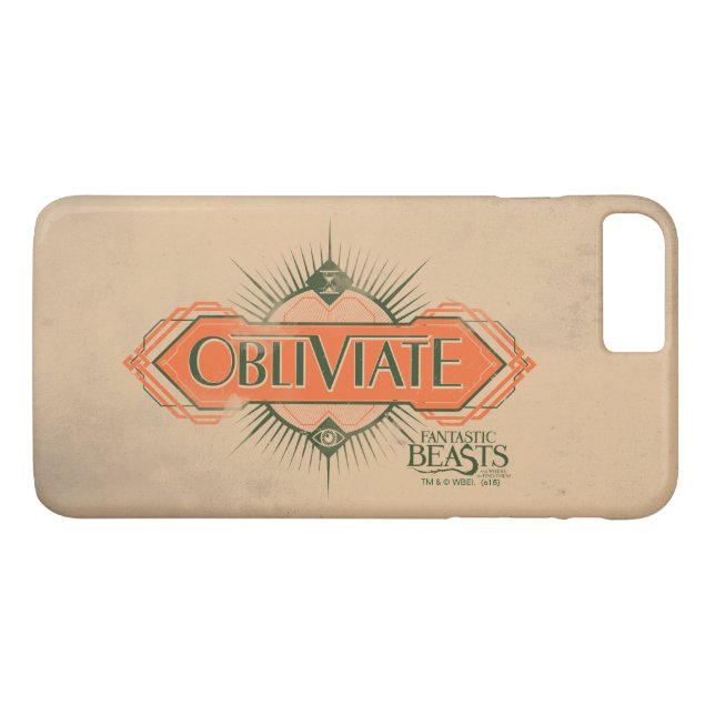 Coques Case-Mate iPhone Orange Art Déco Obliviate Spell Graphisme (Dos (Horizontal))