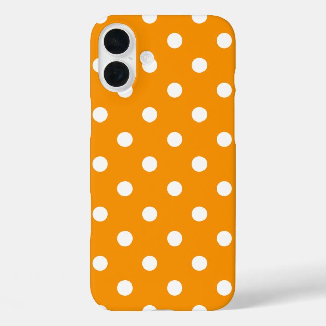 Coques Case-Mate iPhone Orange clair avec Pois (Verso)
