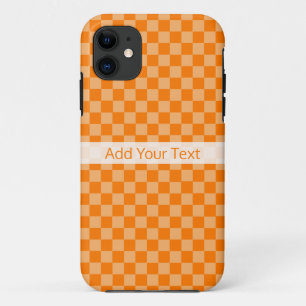 Coque Case-Mate Pour iPhone Orange Combination Checkerboard par Shirley Taylor