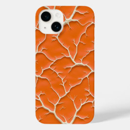Coque Pour iPhone 14 Orange Crack Branch iPhone Case Stylish Design