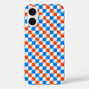 Coques iPhone 16 orange et bleu