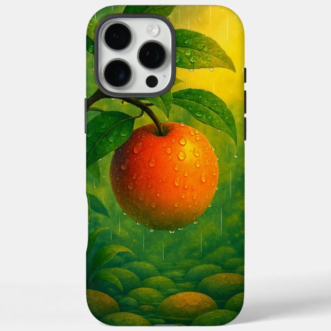 Coques Case-Mate iPhone Orange Fruit Rainy Nature (Verso)