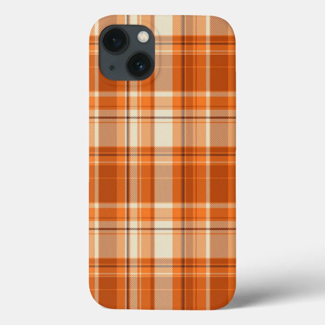 Coques Case-Mate iPhone Orange plaid (Verso)