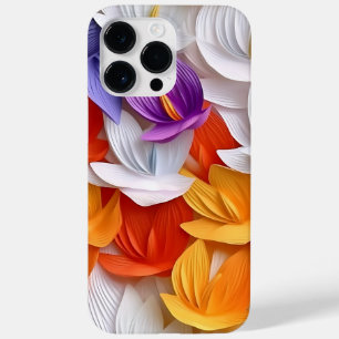 COQUE POUR POUR iPhone 14 PRO MAX ORANGE PURPLE BLANC JAUNE 3-D REGARDE CROCUS