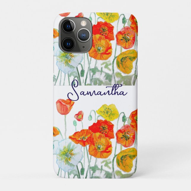 Coques Case-Mate iPhone Orange Red Poppy Flower Pattern Thank You (Dos)