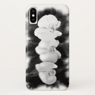 Case-Mate iPhone Case Orchidée blanche noire peinture à fleurs tropicale