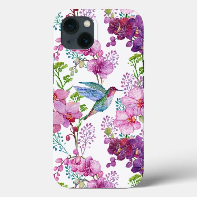 Coques Case-Mate iPhone Orchidées Avec Colibri (Verso)