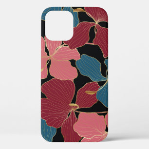 Case-Mate iPhone Case Orchidées d'or, art floral élégant.