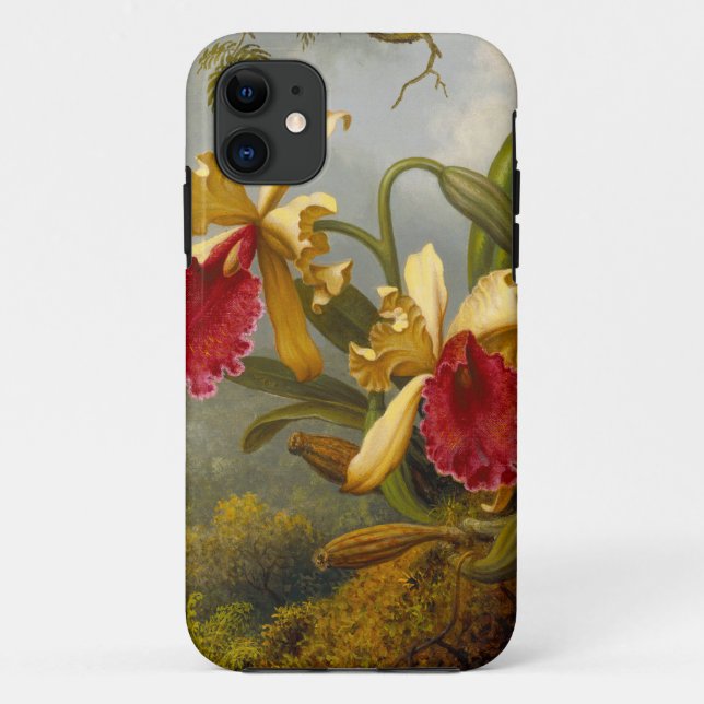 Coques Case-Mate iPhone Orchidées et colibri Heade (Dos)