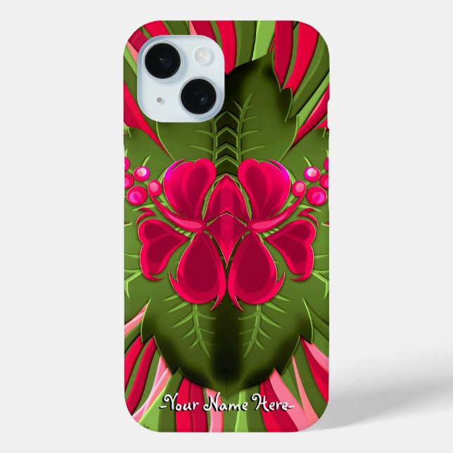 Coques Case-Mate iPhone Orchidées hawaïennes - Personnalisées (Verso)