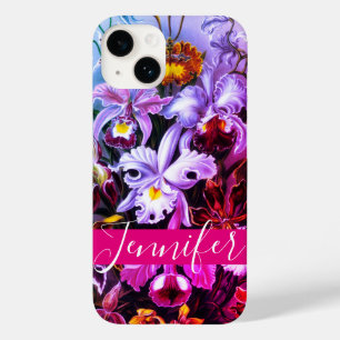 Coque Pour iPhone 14 Orchidées ombrées roses personnalisées
