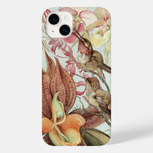 Coques Pour iPhone Orchidées tropicales vintages, Fleurs et Colibris