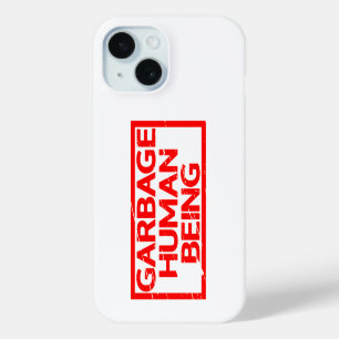 Coque Pour iPhone 15 Ordures Etre Humain Timbre