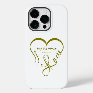 Coque Pour iPhone 14 Pro Oreiller jeté J'aime mon partenaire - Vous êtes mo