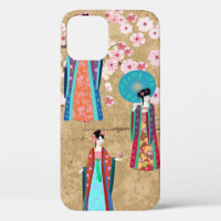 Orientale fille en retro costumejapanese, chinois,