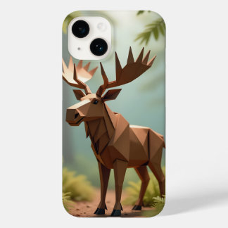 Coque Pour iPhone 14 Origami Moose