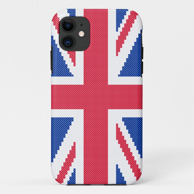 Coques Case-Mate iPhone Original cross-stitch design Union Jack (Dos)