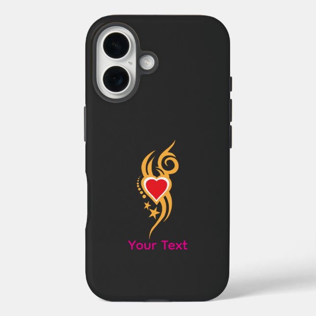 Coques Case-Mate iPhone Ornamental Floral Heart Tattoo (Verso)