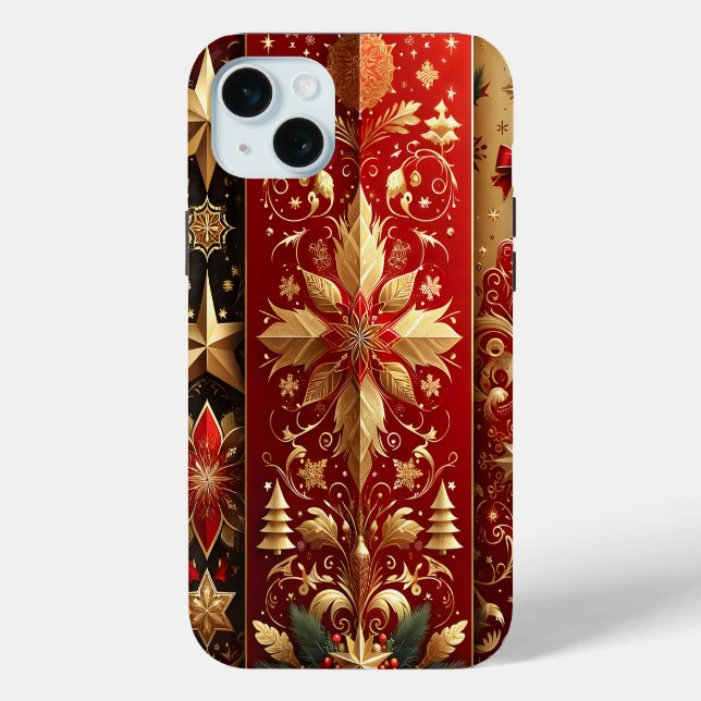 Coques Case-Mate iPhone ORNATE ROUGE & OR MOTIFS de vacances (Verso)