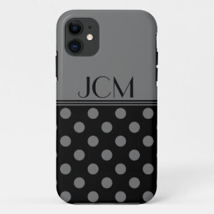 Case-Mate iPhone Case Ornement de Noël avec motif à pois gris et noir av