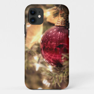 Case-Mate iPhone Case ornement de sapin de Noël rouge festif