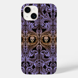 Coques Pour iPhone Ornement Goth Purple Avec Crâne