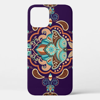 Case-Mate iPhone Case Ornement indien coloré, Frontière géométrique.