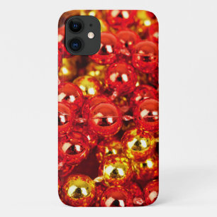 Coques Pour iPhone Ornements d'or, Ornements rouges, Noël, Parties sc