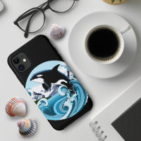 Orque Majestueux Baleine Tueuse Vagues Bleues Océa