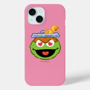 Coque Pour iPhone 15 Oscar Visage Souriant aux Yeux en Forme de Cœur