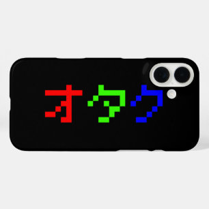 Coques iPhone 16 Plus OTAKU 8 bits Pixel japonais Katakana