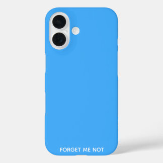 Coques iPhone 16 Oubliez-moi le nom de la couleur bleue
